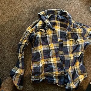 Multi colored flannel.